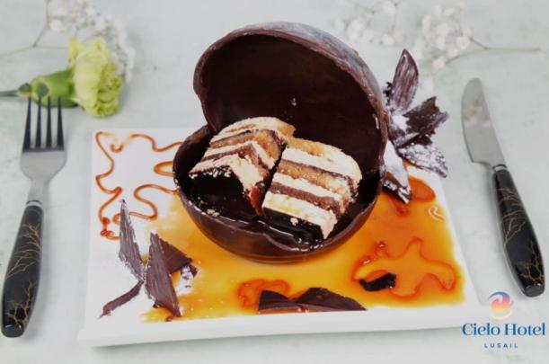 Cielo Hotel Lusail Qatar Buitenkant foto A chocolate bombe